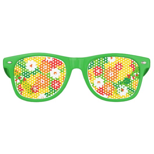 Lunettes De Fête Retro Fond d'écran Funky Flower Power (Devant)