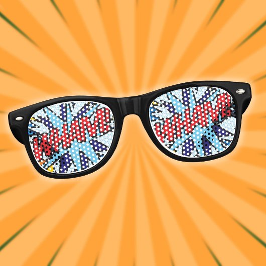 Lunettes De Fête Retro Fun Bande dessinée moderne WHAM