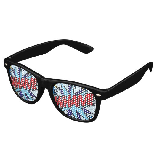 Lunettes De Fête Retro Fun Modern Comic Book WHAM (Angulaire)