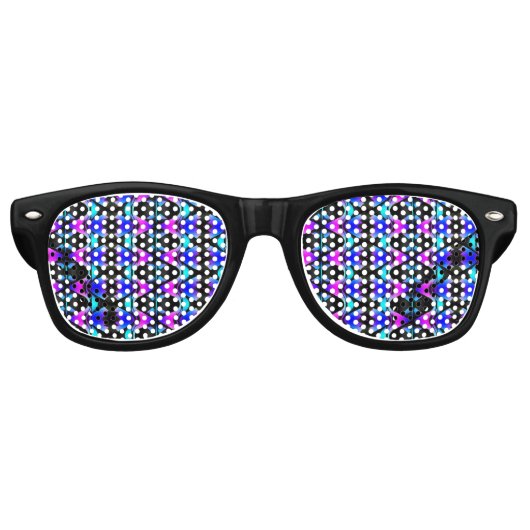 Lunettes De Fête Retro Funky Psychedelic Motif (Devant)