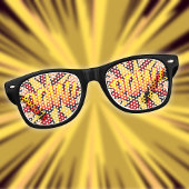 Lunettes De Fête Retro Funny moderne comic book POW