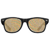 Lunettes De Fête Retro Funny Retro Grunge Swirl + votre idée (Devant)