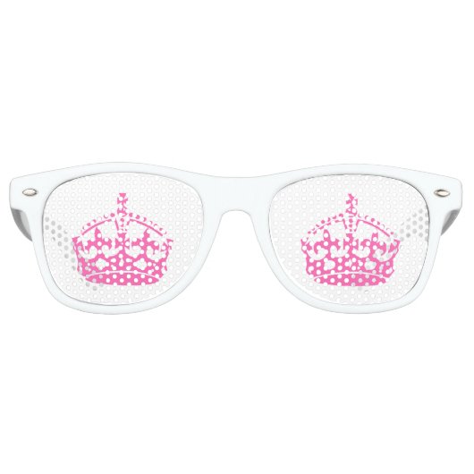 Lunettes De Fête Retro Gardez la couronne rose calme (Devant)