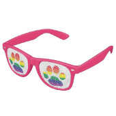 Lunettes De Fête Retro Gay-Pride-Paw-Print (Angulaire)