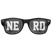 Lunettes De Fête Retro Geek Nerd noir Loner (Devant)