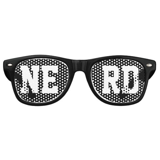 Lunettes De Fête Retro Geek Nerd noir Loner (Devant)