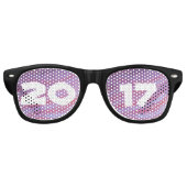 Lunettes De Fête Retro Girly Zebra Abstrait | Belle Pink Purple Graduatio (Devant)