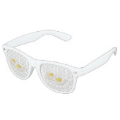 Lunettes De Fête Retro Glitch Food fried eggs (Angulaire)