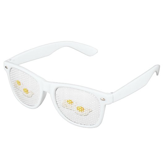 Lunettes De Fête Retro Glitch Food fried eggs (Angulaire)