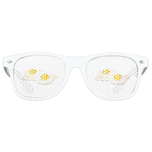 Lunettes De Fête Retro Glitch Food fried eggs (Devant)