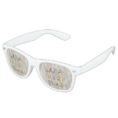 Lunettes De Fête Retro Gold Silver Stripes Happy New Year (Angulaire)