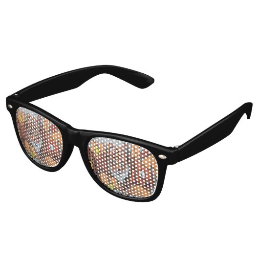 Lunettes De Fête Retro Graffiti à poisson orange bizarre (Angulaire)