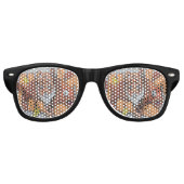 Lunettes De Fête Retro Graffiti à poisson orange bizarre (Devant)