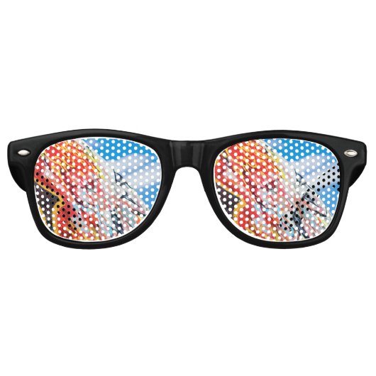 Lunettes De Fête Retro graffiti de planète (Devant)