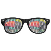 Lunettes De Fête Retro Graffiti Toucan coloré (Devant)