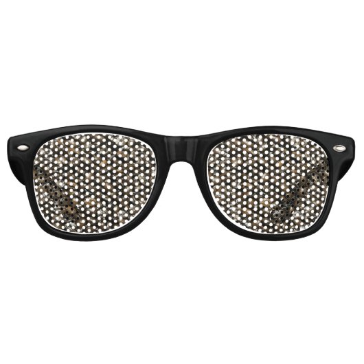 Lunettes De Fête Retro Grains de café (Devant)