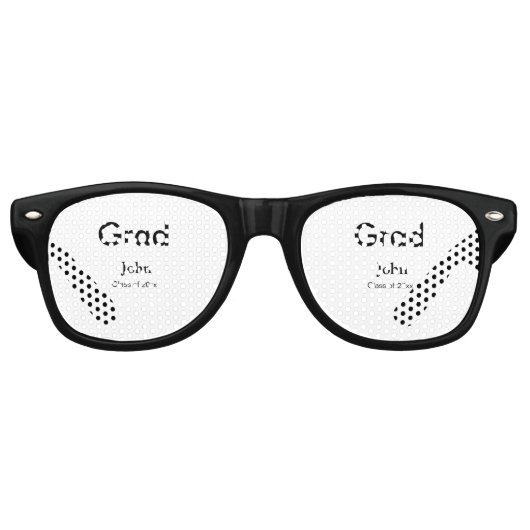Lunettes De Fête Retro grand garçon ajouter nom félicitations date année (Devant)