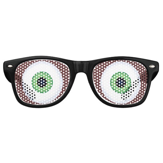 Lunettes De Fête Retro Grands yeux verts (Devant)
