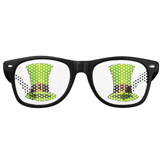 Lunettes De Fête Retro Green Leprechaun Top Hat Saint Patrick's Day Shade (Devant)