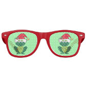 Lunettes De Fête Retro Grenouille de Noël Père Noël Rouge Vert (Devant)