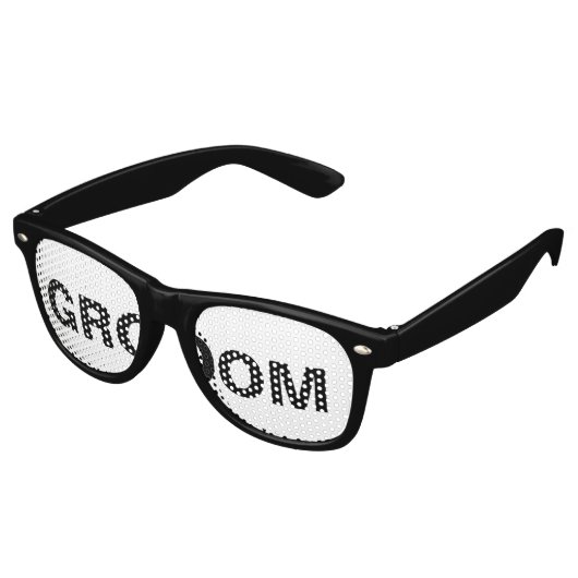 Lunettes De Fête Retro Groom Wedding Favor (Angulaire)