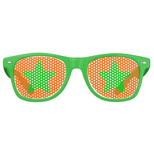 Lunettes De Fête Retro Halloween Green Star Party Shades (Devant)