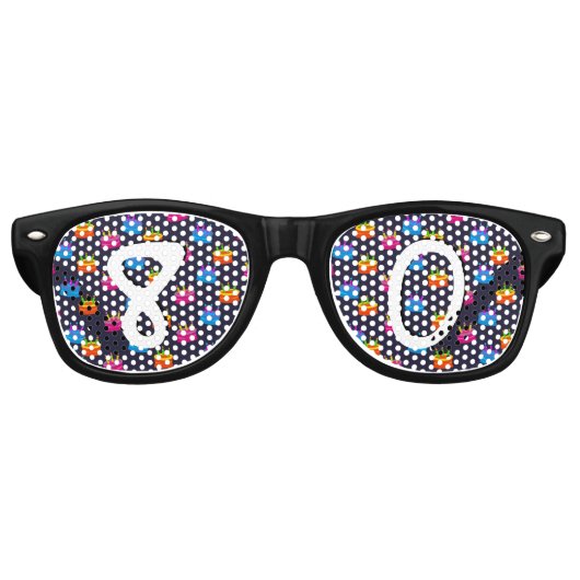 Lunettes De Fête Retro Happy 80th Birthday (Devant)