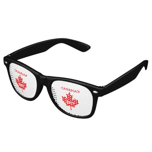 Lunettes De Fête Retro Hein canadien ? Feuille d'érable (Angulaire)