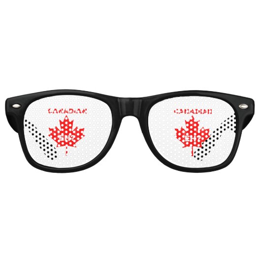 Lunettes De Fête Retro Hein canadien ? Feuille d'érable (Devant)