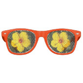 Lunettes De Fête Retro Hibiscus Fleur Jaune Fête Adulte (Devant)