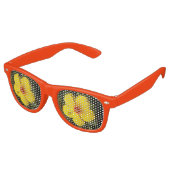 Lunettes De Fête Retro Hibiscus Fleur Jaune Fête Adulte (Angulaire)
