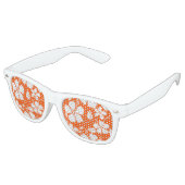 LUNETTES DE FÊTE RETRO HULA HAÏIENNE (HIBISCUS) ORANGE (Angulaire)
