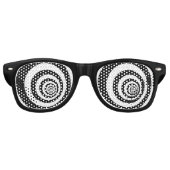 Lunettes De Fête Retro Illusion optique hypnotique Cercle concentré (Devant)