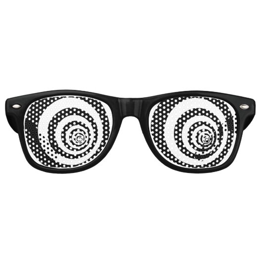 Lunettes De Fête Retro Illusion optique hypnotique Cercle concentré (Devant)