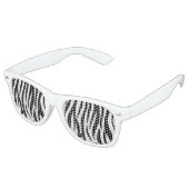 Lunettes De Fête Retro imprimé zèbre noir blanc (Angulaire)