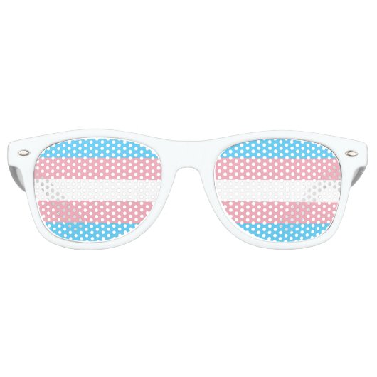 Lunettes De Fête Retro Indicateur de fierté transgenre (Devant)