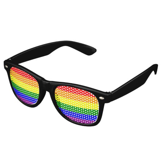 Lunettes De Fête Retro Indicateur gay pride (Angulaire)