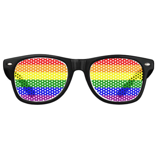 Lunettes De Fête Retro Indicateur gay pride (Devant)