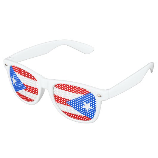 Lunettes De Fête Retro Indicateur Porto Rico (Angulaire)