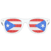 Lunettes De Fête Retro Indicateur Porto Rico (Devant)