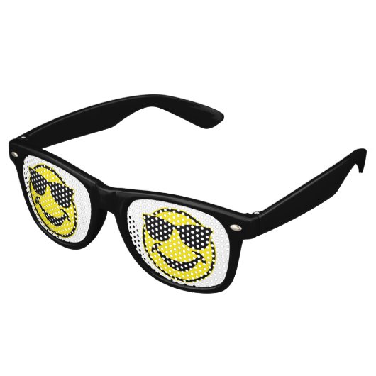 Lunettes De Fête Retro Jaune cool + votre dos. & idées (Angulaire)
