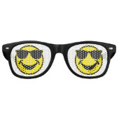 Lunettes De Fête Retro Jaune cool + votre dos. & idées (Devant)