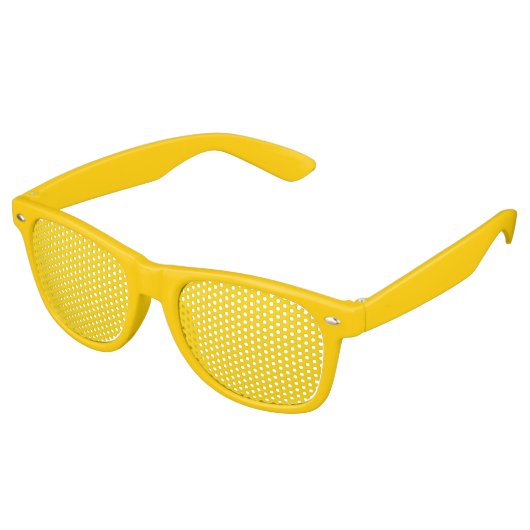 Lunettes De Fête Retro jaune d'or ffd700 (Angulaire)
