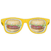 Lunettes De Fête Retro Je vois des hamburgers (Devant)