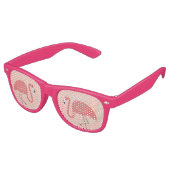 Lunettes De Fête Retro Joli Flamant rose rose (Angulaire)