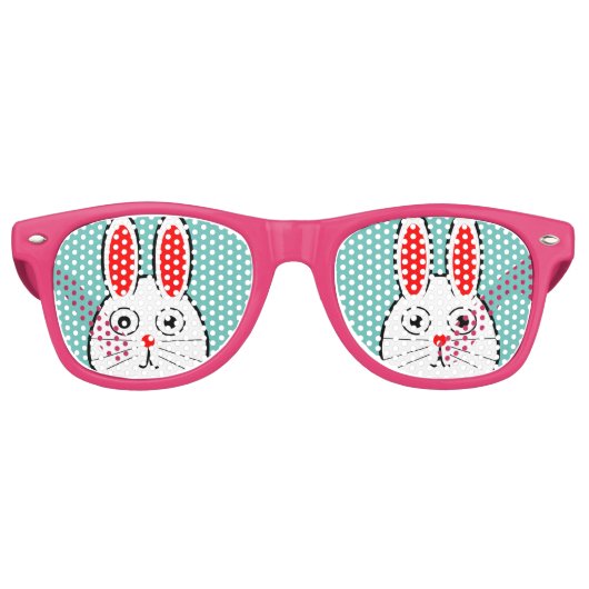 Lunettes De Fête Retro Joli lapin de Pâques (Devant)