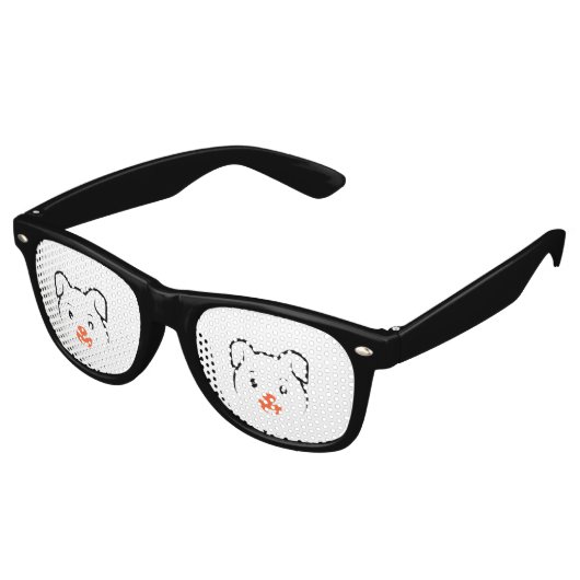 Lunettes De Fête Retro Joli rose (Angulaire)