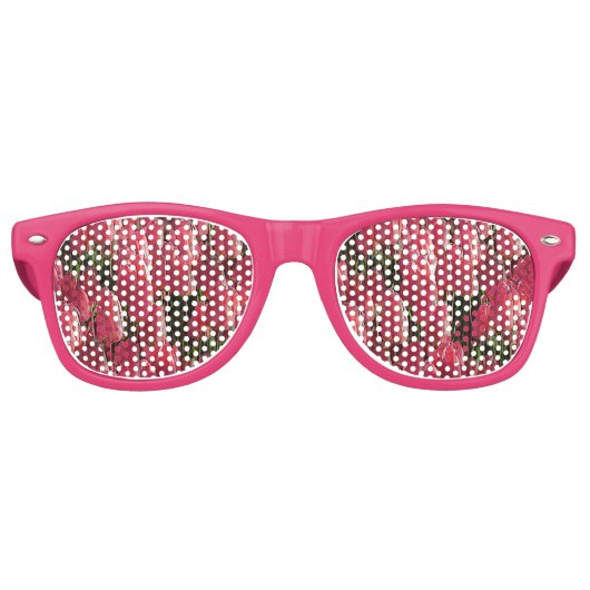 Lunettes De Fête Retro Jolie tulipe rose (Devant)