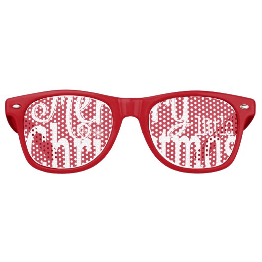 Lunettes De Fête Retro Joyeux petit verre de Noël de la fête de swag (Devant)