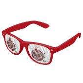 Lunettes De Fête Retro Judaica Pomegranate Heart Hanoukka Rosh Hashanah (Angulaire)